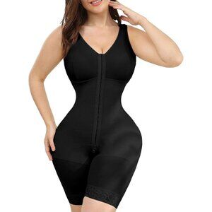 Women's Black Shapewear Tummy Control Bodysuit Body Shaper Post Surgery